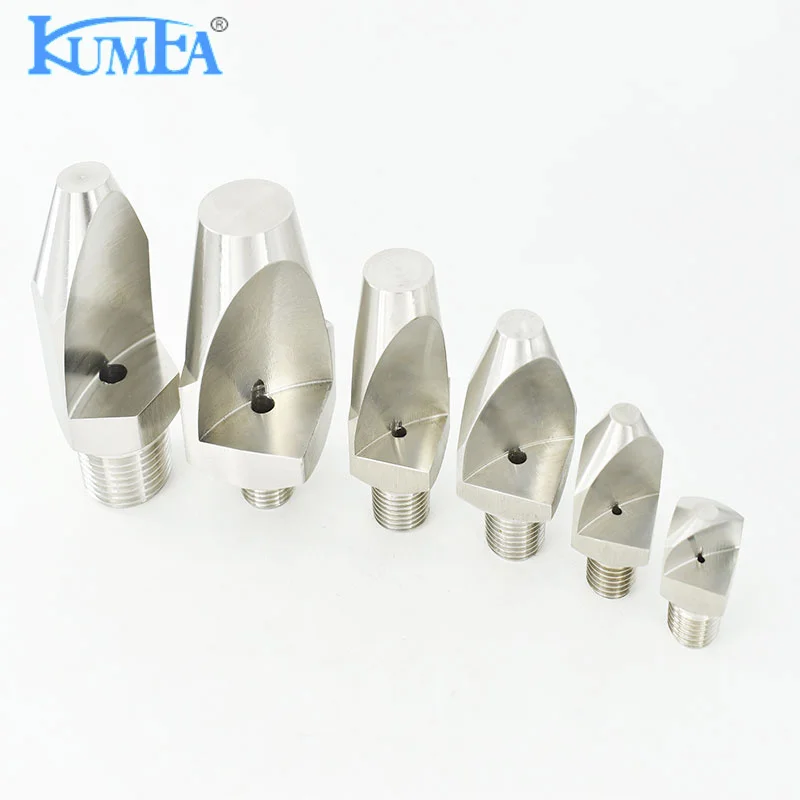 KUMEA Large size Stainless steel Water Washing Narrow Angle Spoon Deflector Jet Flat Fan Spray Nozzle
