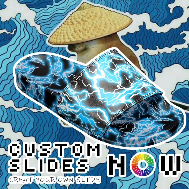 Xsheng Oem Wholesale Sublimation Slipper Custom Slippers Pu Designer Rubber Palms Slippers  For Men Free Shipping