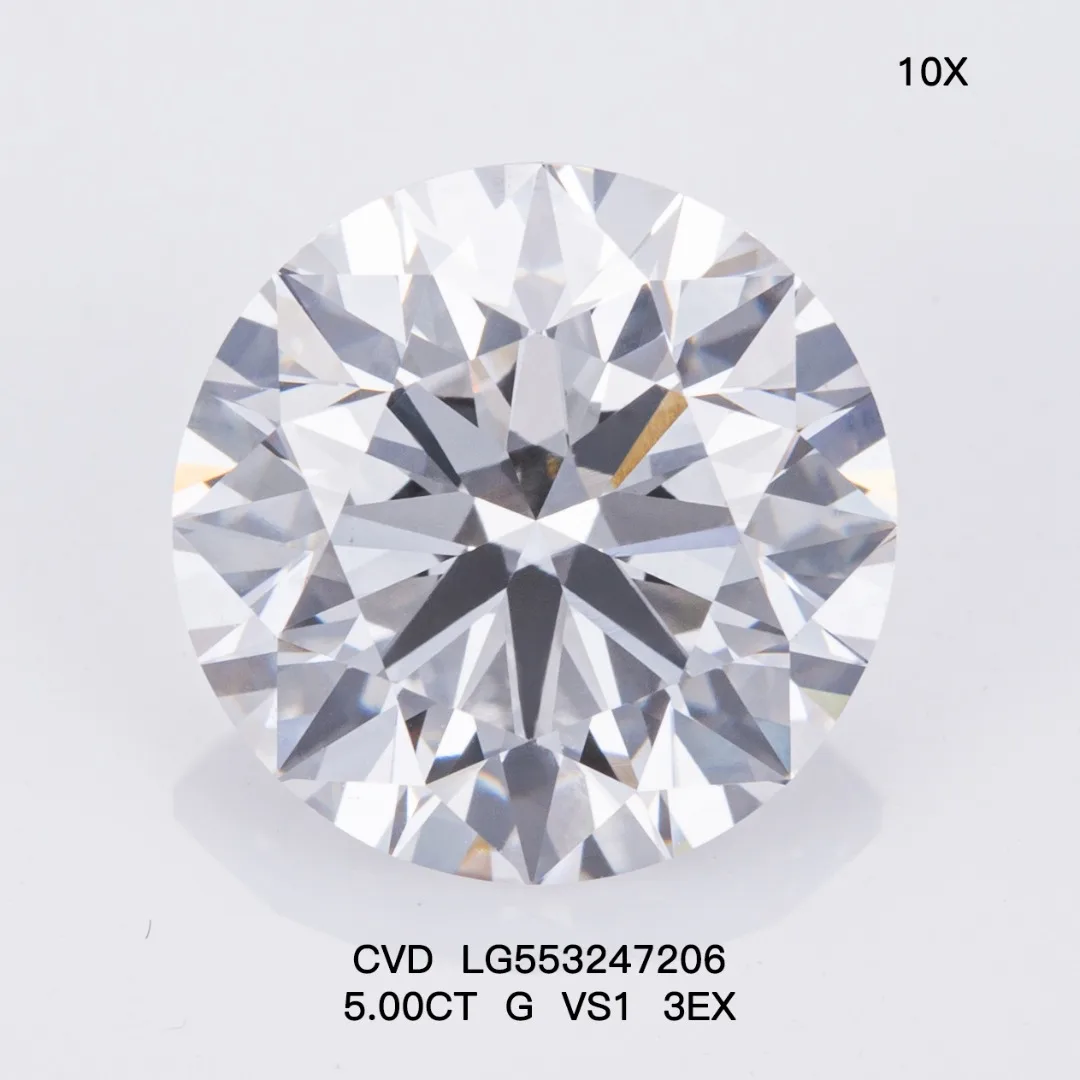 HQ GEMS IGI большой размер 5 карат лабораторный алмаз Loose D VVS G VS1 CVD искусственный