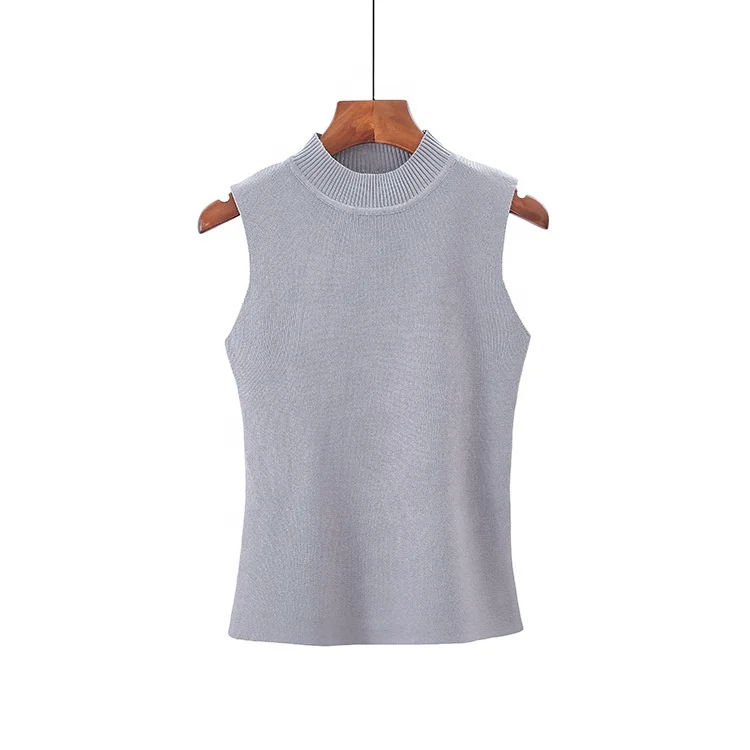 Alibaba Supplier 2021 new arrival  wholesale women knitwear spring summer fashion knitted vest sweater for girl