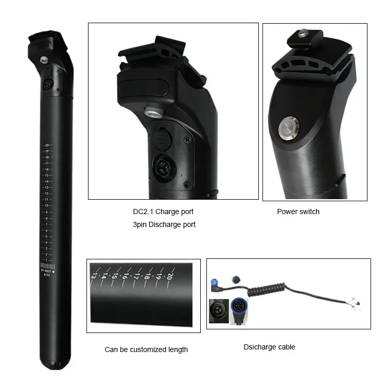 36V 5Ah 6Ah Battery in Seat Post Electric Bike Battery Bicycle Lithium Ion AKKU Batteries