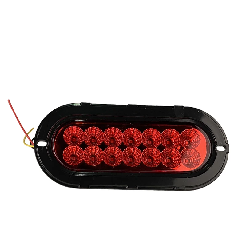 SAE DOT 12v 24v Red 6 Inch Led Round Turn Stop Back Up Lights Truck Bus Led Tail Light