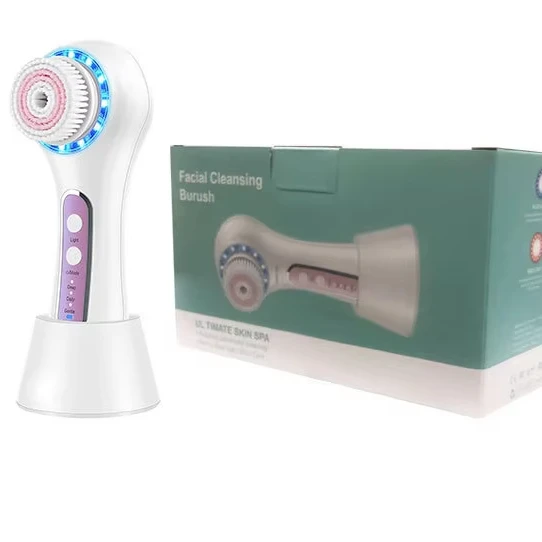 Electric Silicone Facial Cleansing Brush Waterproof Sonic Vibration Design to Remove Blackheads and Dead Skin Cells