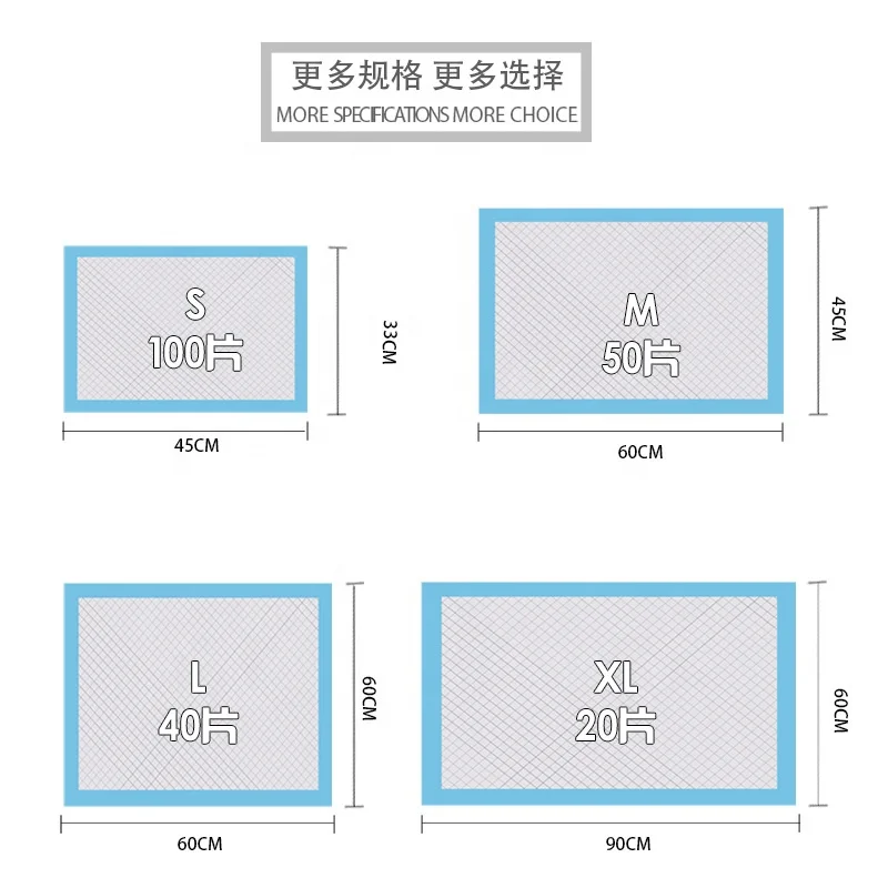 Wholesale fluff pulp nonwoven surface Urine Leakage Pee Pads disposable adult underpad nursing bed pads for the Elderly