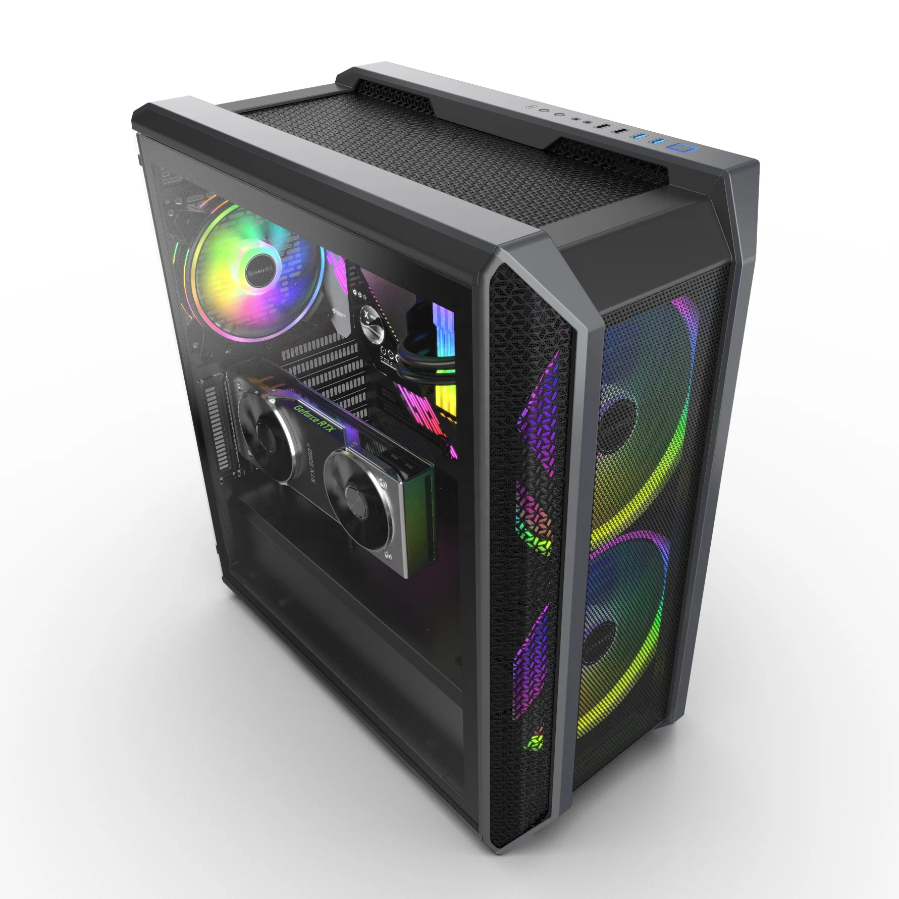JNP идеальный RGB чехол для освещения ПК геймер маленький настольный игровой