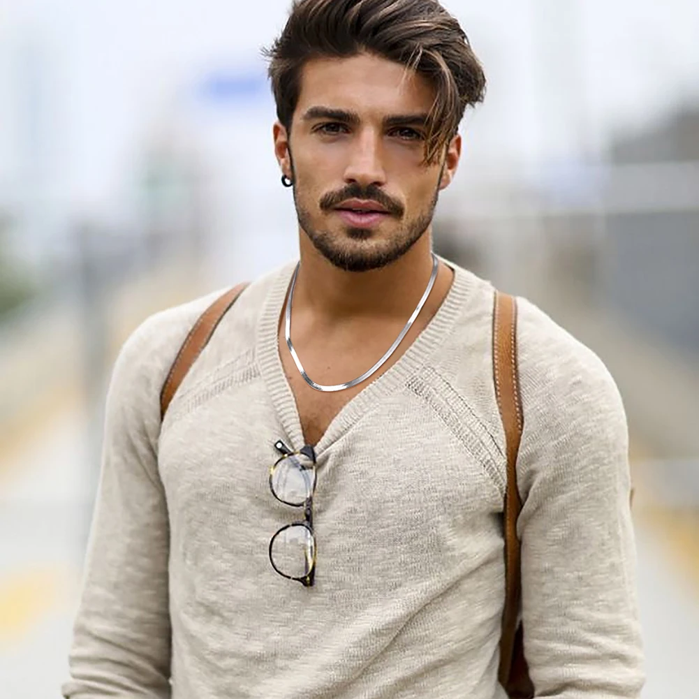 RINNTIN SC Gold Plated Jewelry Cuban Link Chain 14K 18K Gold Chain Necklace Cadena Kolye 925 Sterling Silver Chain For Women Men