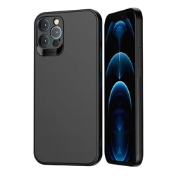 New Arrival Ultra-thin Case Anti Fingerprint 3D Camera Lens Protection Matte TPU Phone Case For iPhone 13 Pro Black Cover