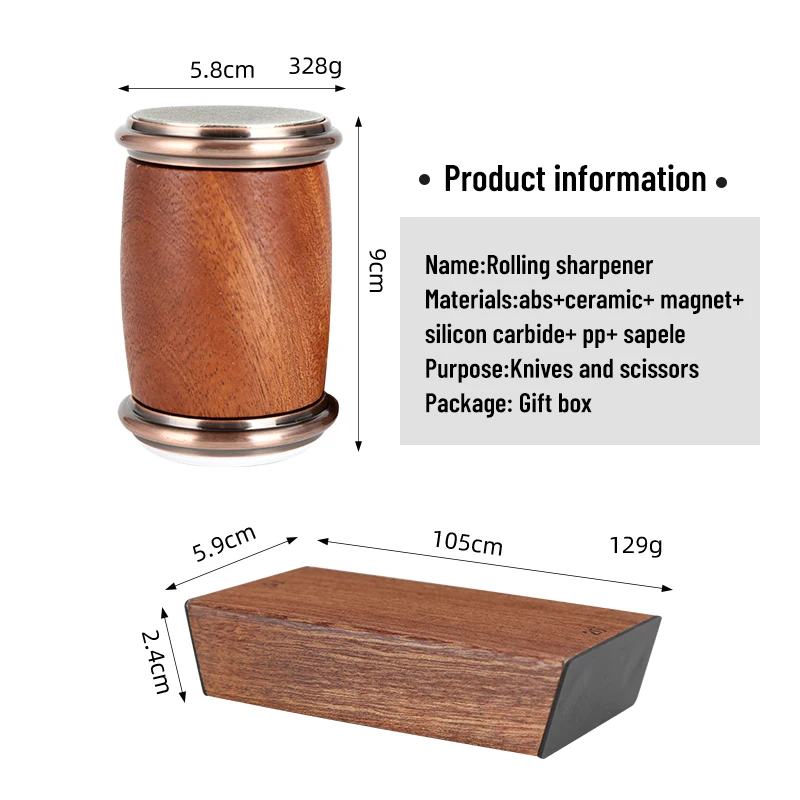 Hot Sale Detachable Sharpening Stone Kit Manual Tumbler Diamond Knife Sharpener Roller Rolling Knife Sharpener Set for Knives