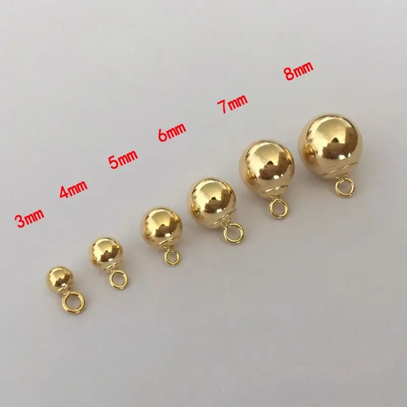 GP 14K Gold Filled Ball Charms for Permanent Jewelry Making Bracelet Necklace Ball Drops