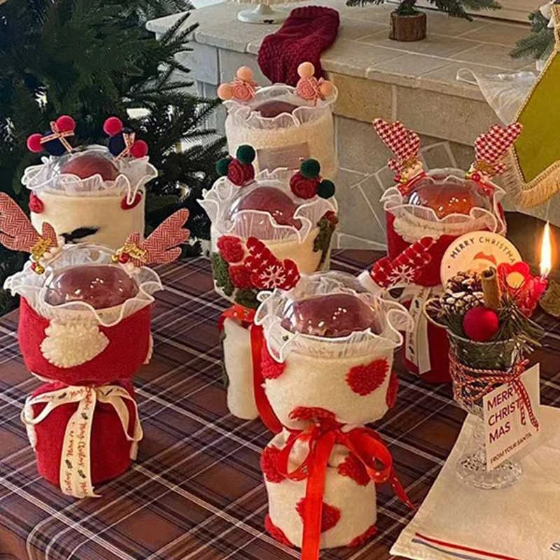 Сетчатая красная ткань из искусственной шерсти ягненка клубничный узор Подарочная и цветочная упаковочная бумага