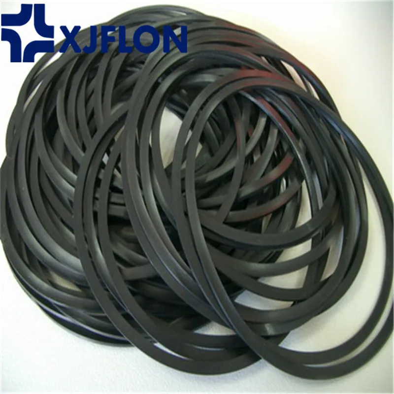 factory custom round PTFE rings carbon fiber filled black plastic ptfe gasket