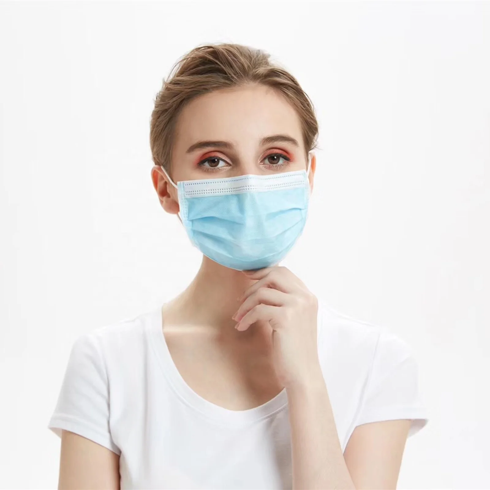 Non-woven Mask 3-layer face mask Blue customized disposable medical face mask