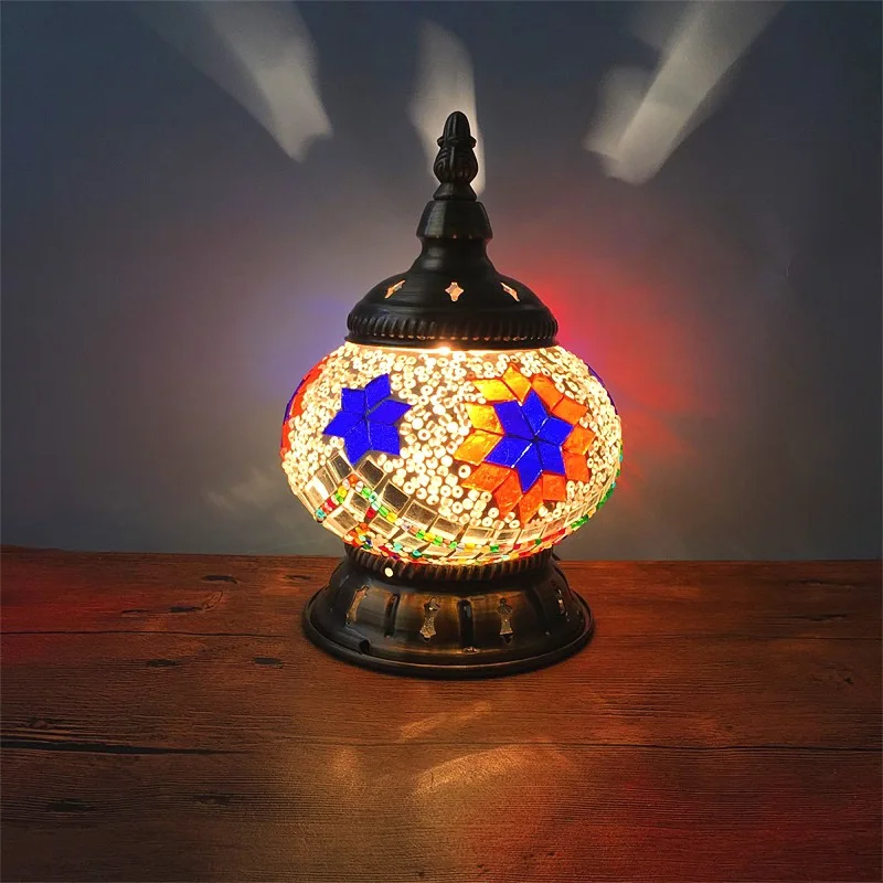 Retro ethnic style bedroom bedside night light restaurant coffee shop bar counter Turkish decorative table lamp
