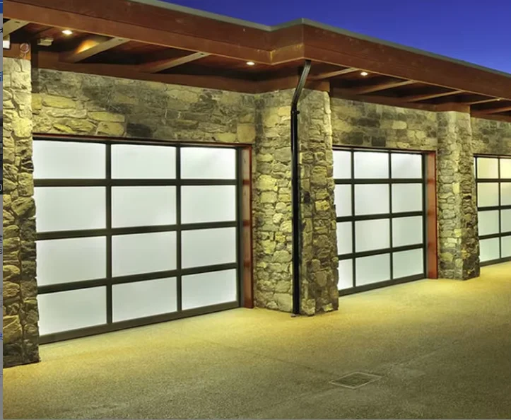 Wholesale Smart Automatic Full View Door Roll up Open Remote Control Aluminum Glass Sectional Garage Door