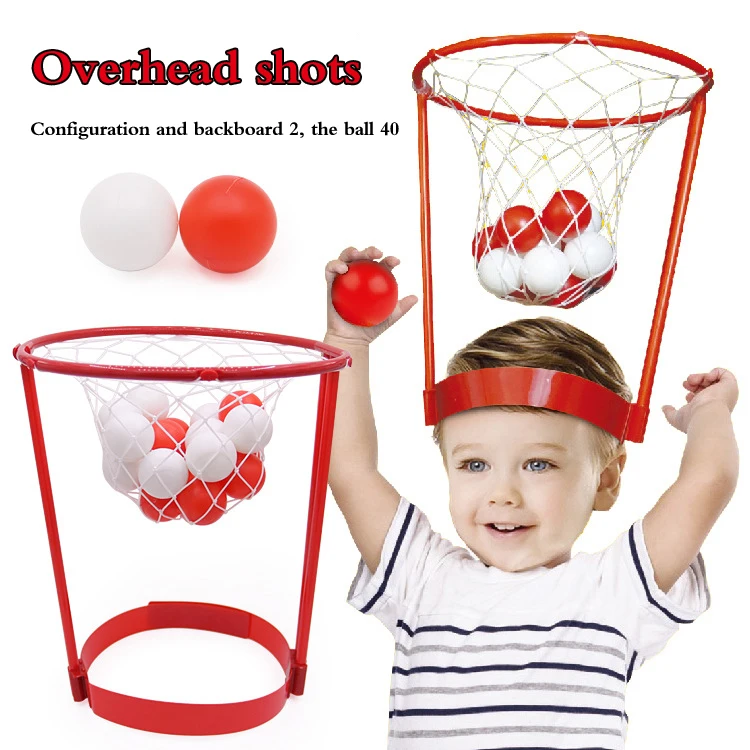 Headband Basketball Outdoor Toy, Overhead Basketball Box Carnival Game Adjustable Headband, Carnival Party Dress Up Ball Game