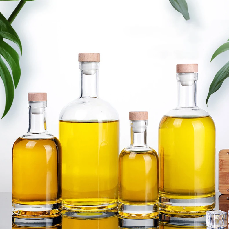 Wholesale Pretty Mini Vodka Tequlia  Liquor Wine Glass Bottle  With Cork For Sale