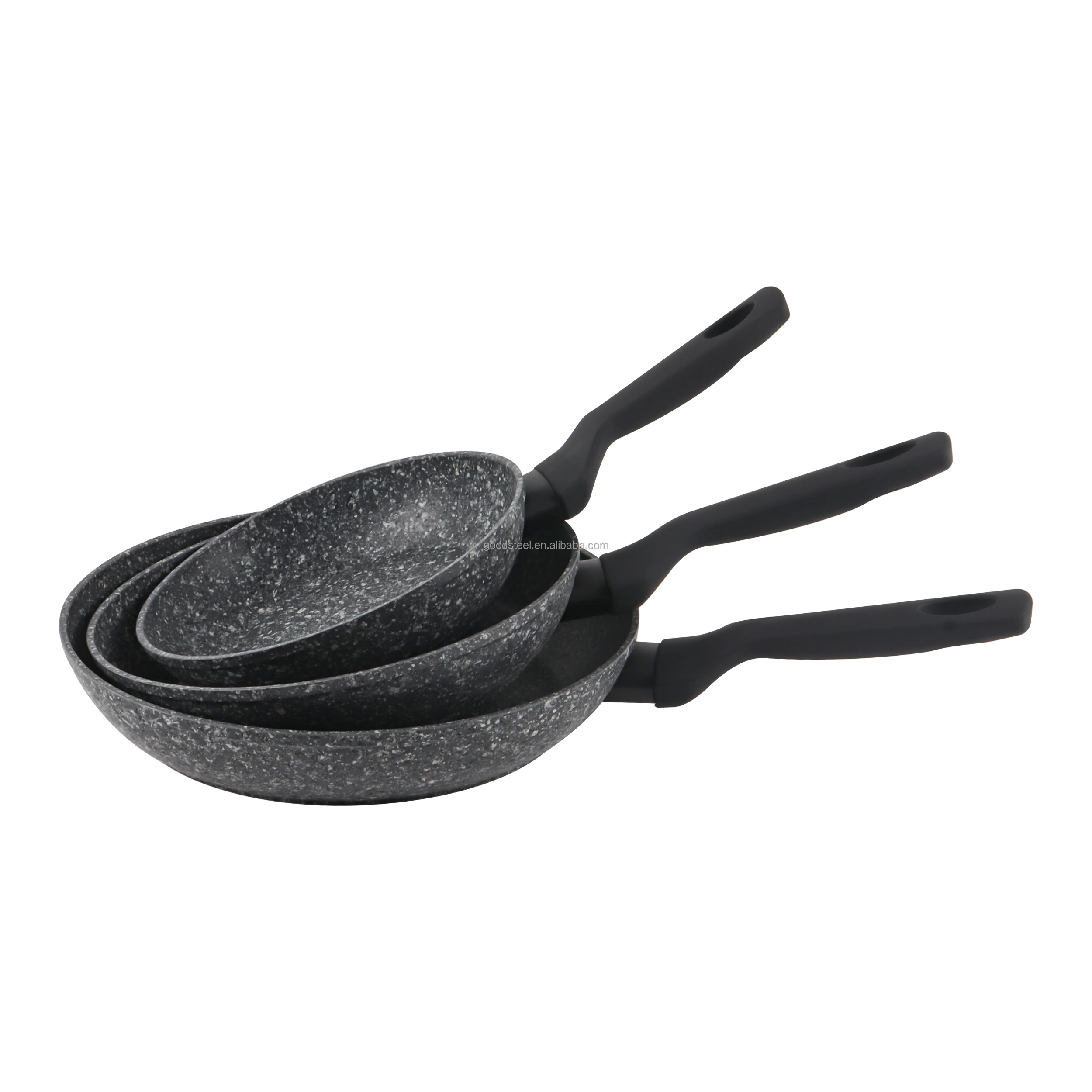Granite Forged Aluminum 20cm Fry Pan Durable Granite Non Stick Coating Induction Bottom Pans Set 20cm 24cm 28cm