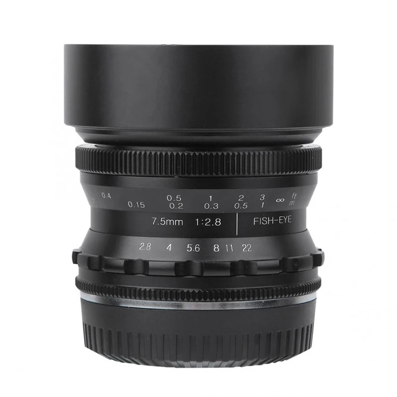  Объектив камеры APSC 7 5 мм F2.8 FX M43 EOSM для SONY NIKON Olympus