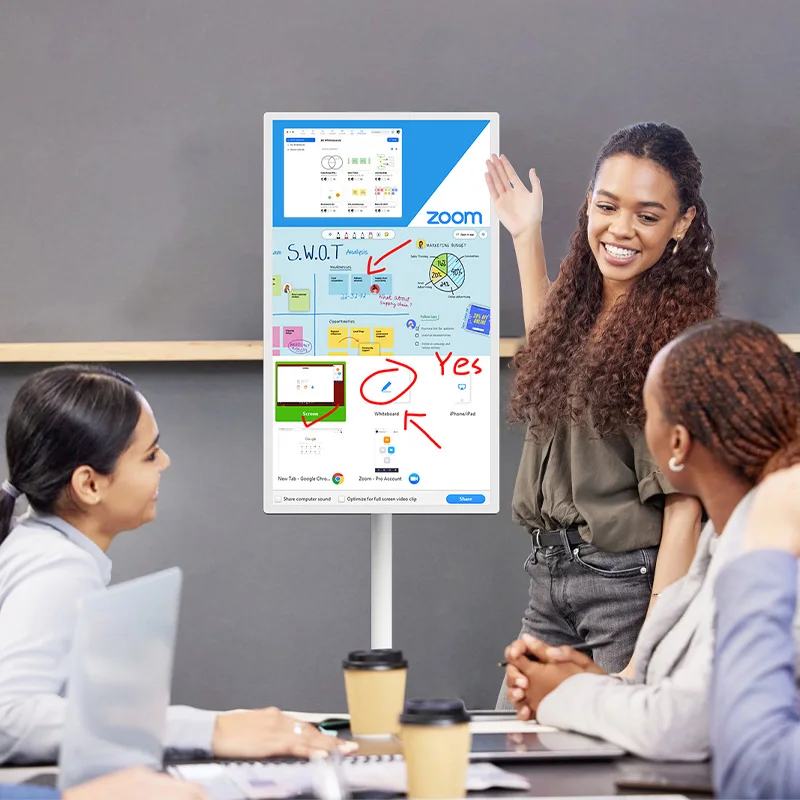 Smart Floor Stand 24 inch Android Display Incell Touch Screen Tablet PC for Fitness Home Game Office