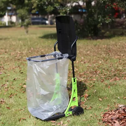 80L portable outdoor leaf cart garden leaf cart rubbish cart  with plastic bag