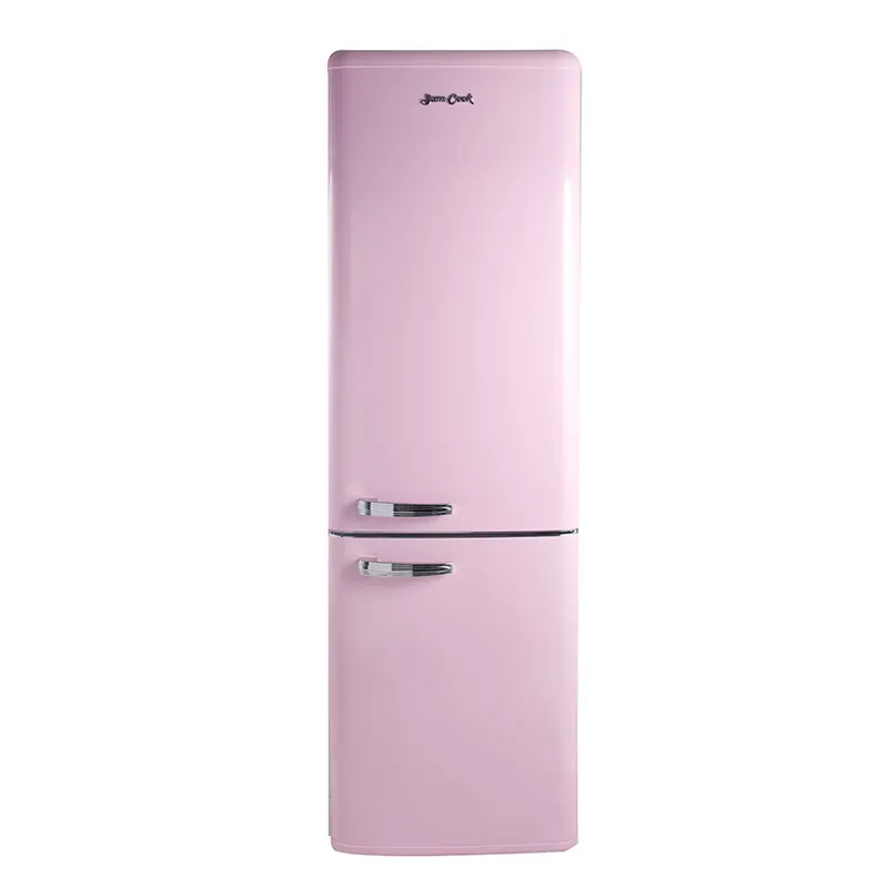 BCD258VX 2023 best sale Pink color 220/110V  slim refrigerator and built in fridge freezer