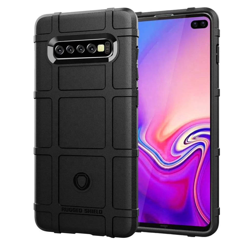 
Hot selling stock Thicken Shockproof Armor Rugged Shield military TPU Cell Phone Case cover for Samsung S10 plus 
