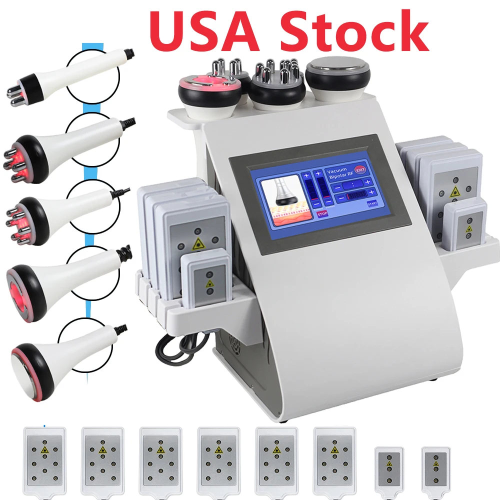 New design 6 in 1 rf lipo laser ultrasonic liposuction cavitation fat freezing body slimming machine