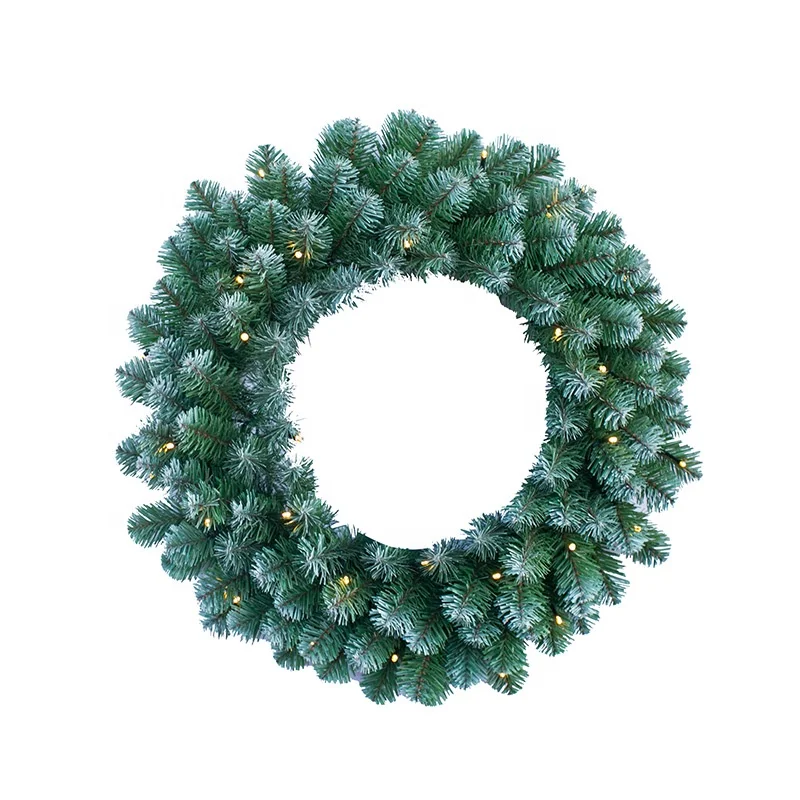 
Wholesale pvc decorated pine needle artificial christmas deco mesh green garland 
