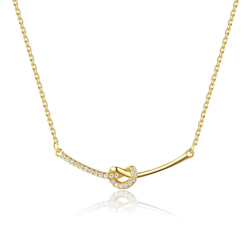 2021 Hot in Instagram Korea Style with 14K Real Gold Plated Fine Jewelry Necklace Sterling Silver