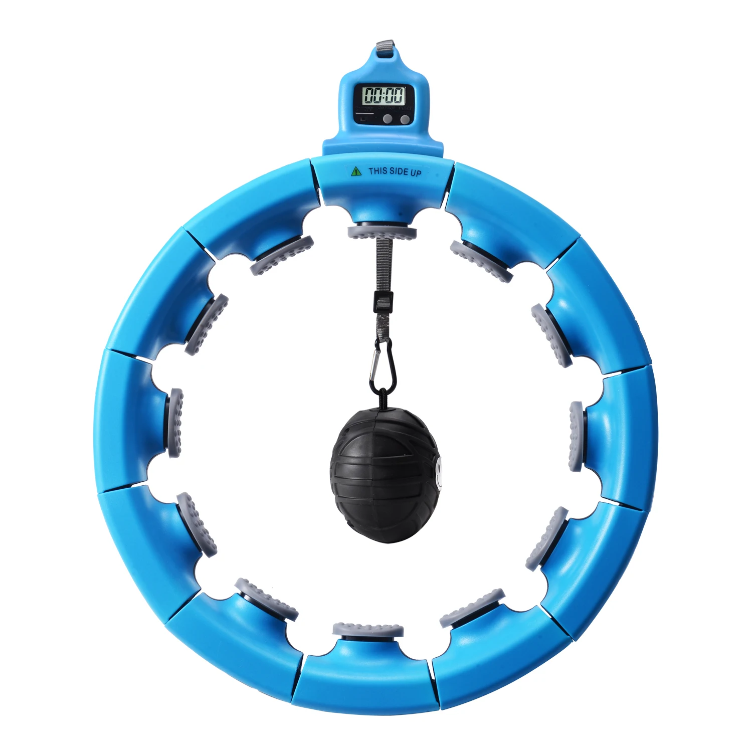 12 Sessions of 360-Degree Surround ABS Kids Adjustable Magnetic Massage Fitness Smart Hula Hoops with Ball