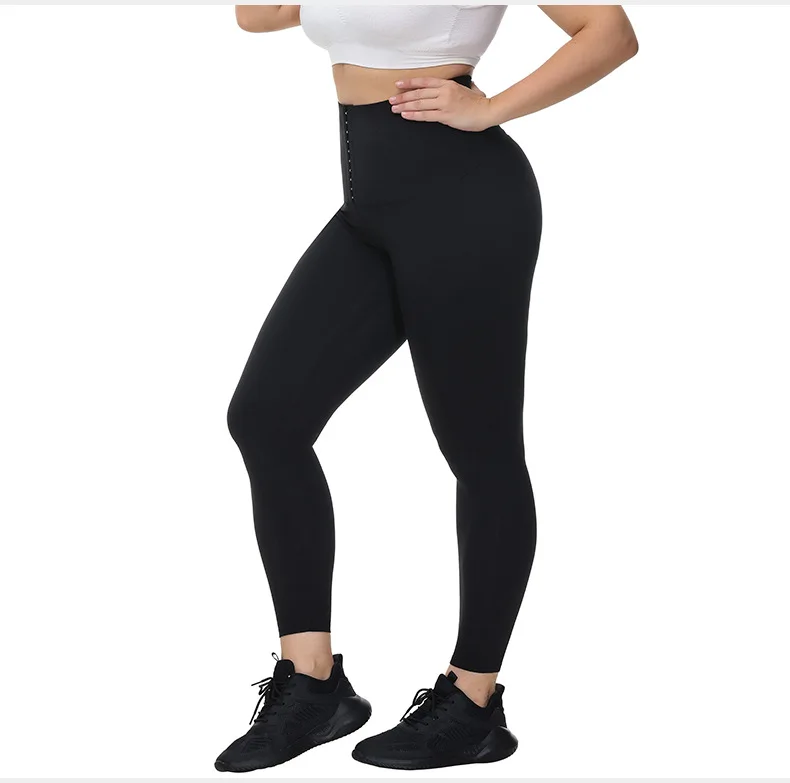 Custom Women 3 Buckles High Waist Plus Size Bodysuit Shaper Slimming Tummy Control Booty Lifting Compression Biker Shorts