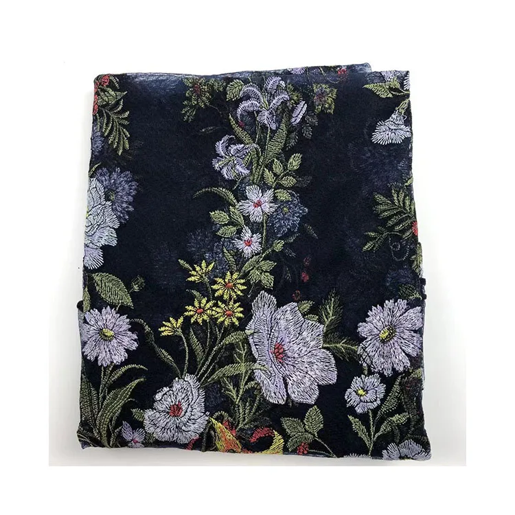 Factory price various colors 100%polyester embroidery fabric  embroidery clothing