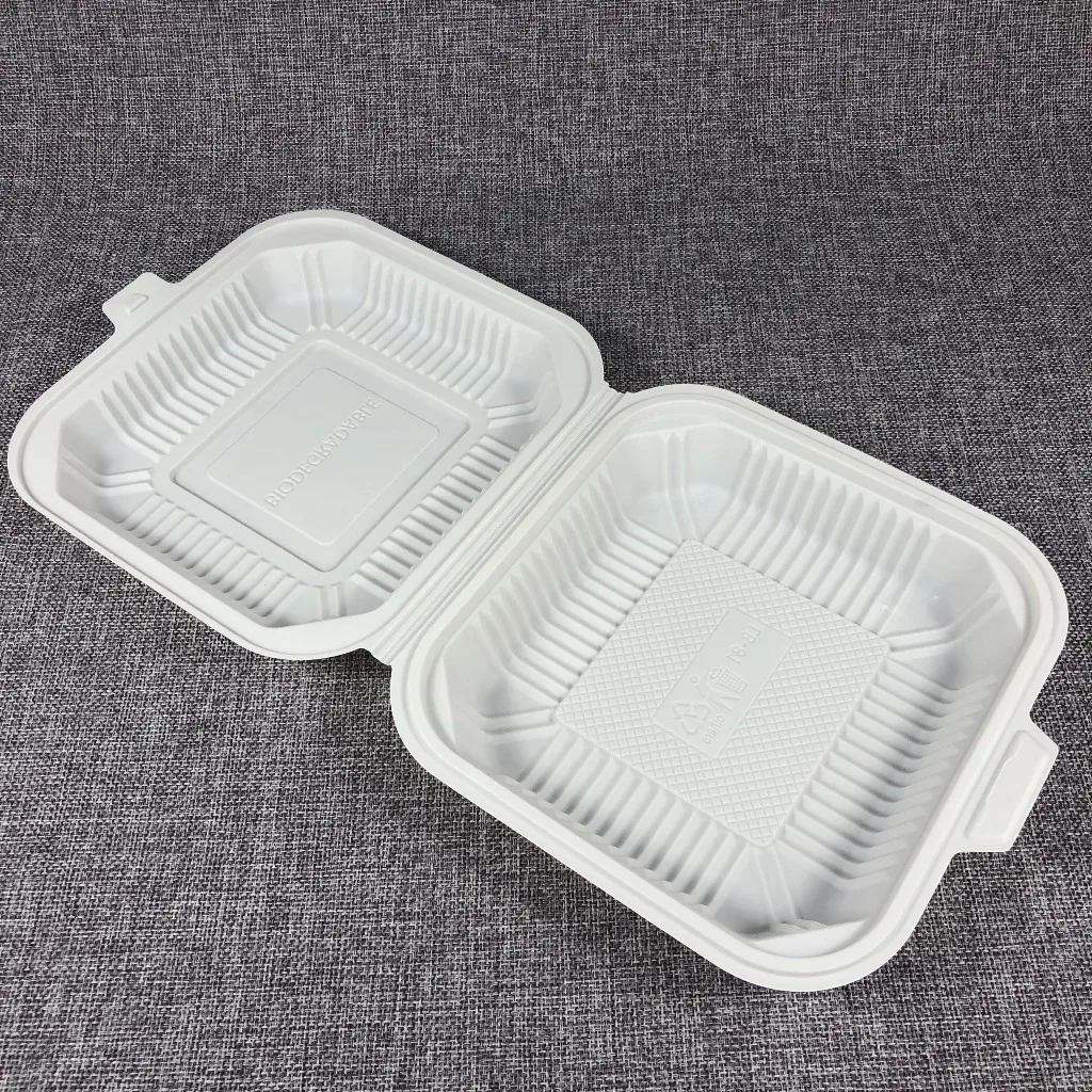 Z9 биоразлагаемый одноразовый Ланч-бокс из кукурузного крахмала столовая посуда для ресторана Обеденный набор пластиковая упаковка пищевой