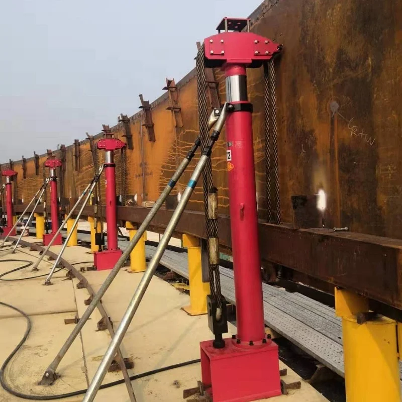 China two stage hydraulic lifting jacks for tank construction equipment
