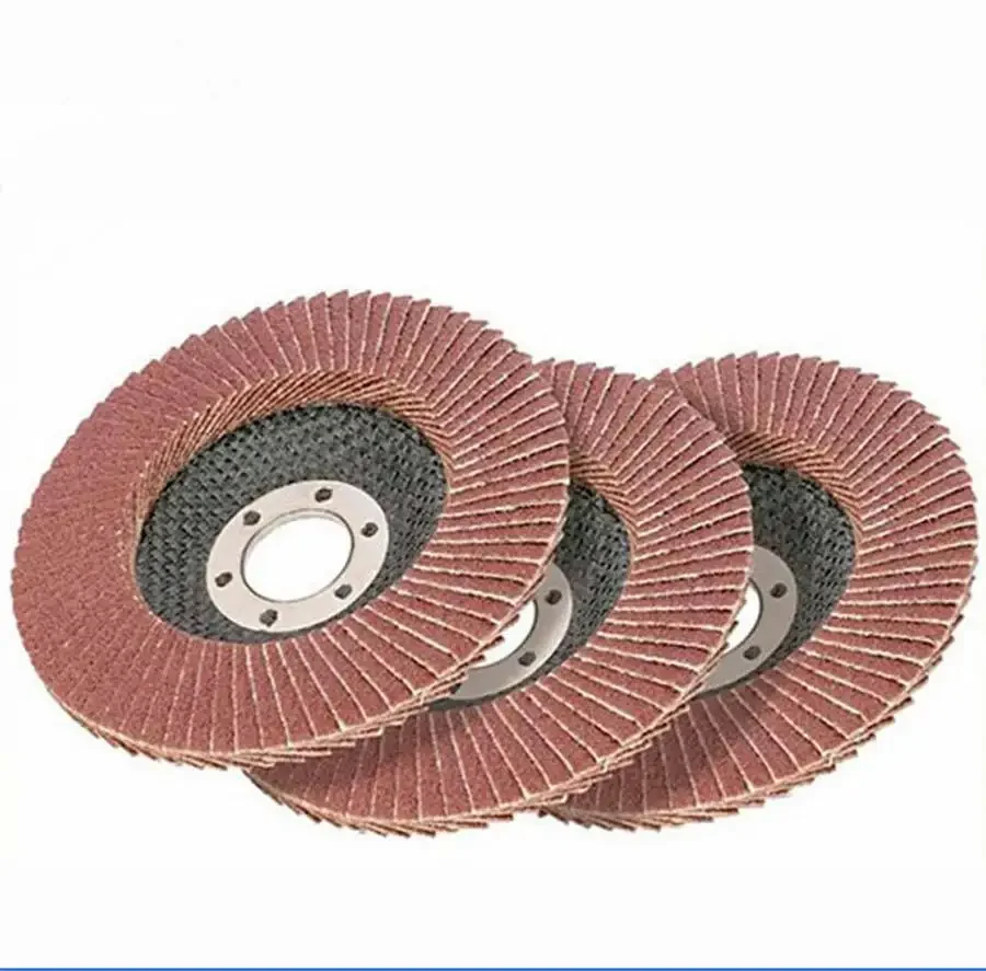 115mm 4.5 Inch Aluminum Oxide Flap Disc Metal Polishing Abrasive Disc with Fiberglass Backing for Sanding and Polishing