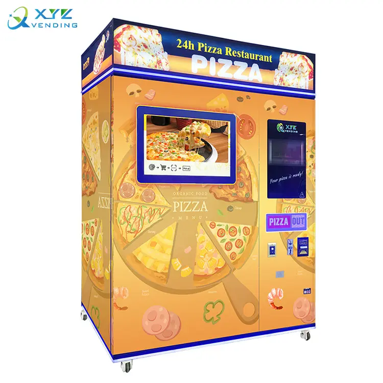 Популярный 32-дюймовый сенсорный экран xy Axis коммерческий автомат быстрого питания для свежих продуктов Горячая пицца торговый
