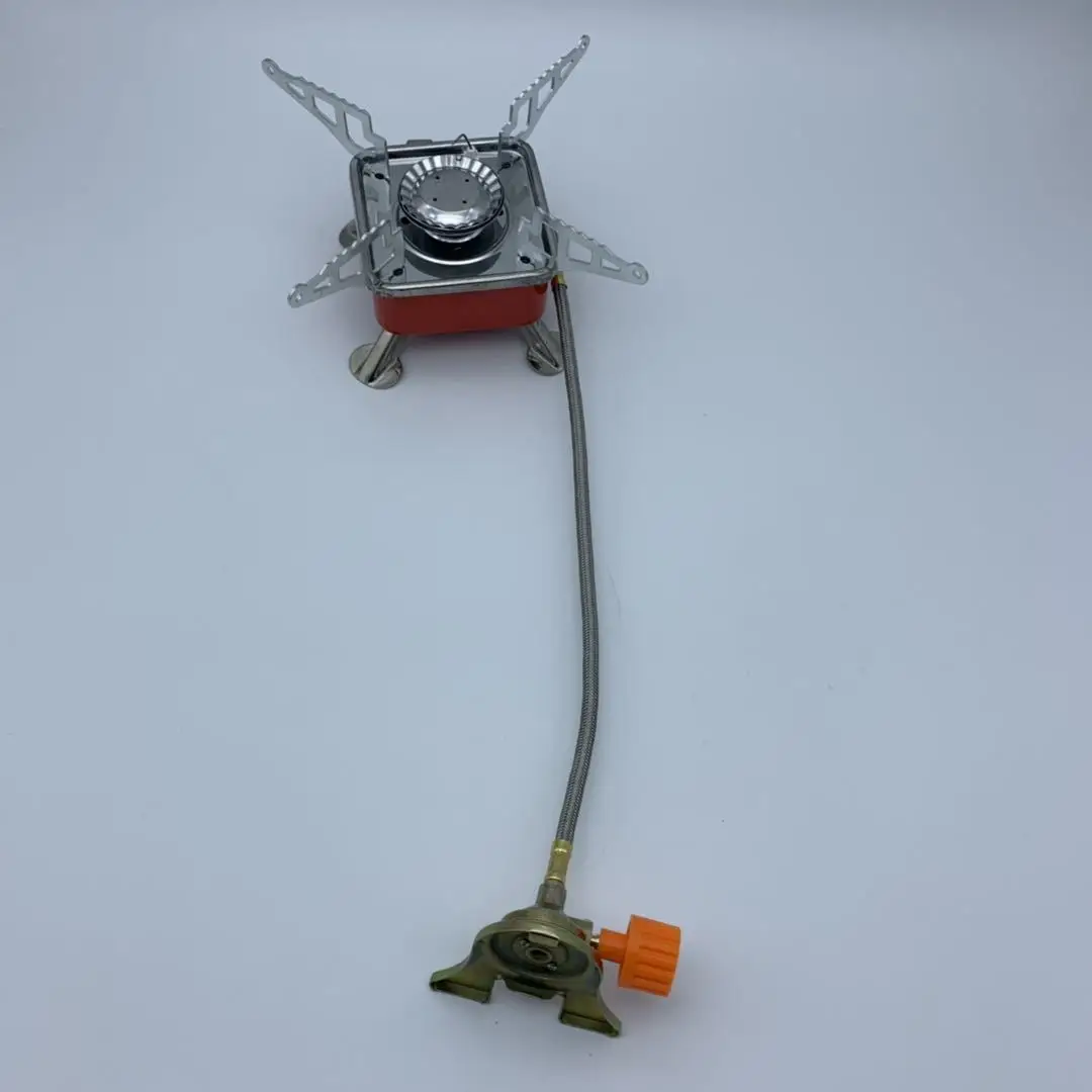 The New Outdoor Camping Barbecue Small Square Stove Multifunction Portable Folding Cassette Square Palm Stove