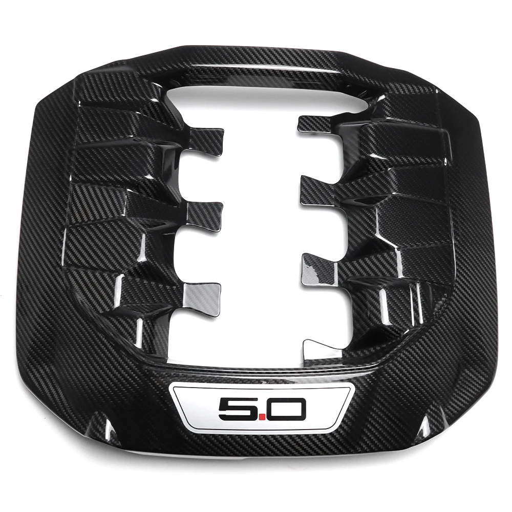 Jogon For Ford Mustang S650 GT Dark Horse V8 2024+ 5.0L Engine Plenum Cover Replacement Dry Carbon Fiber Exterior Accessories