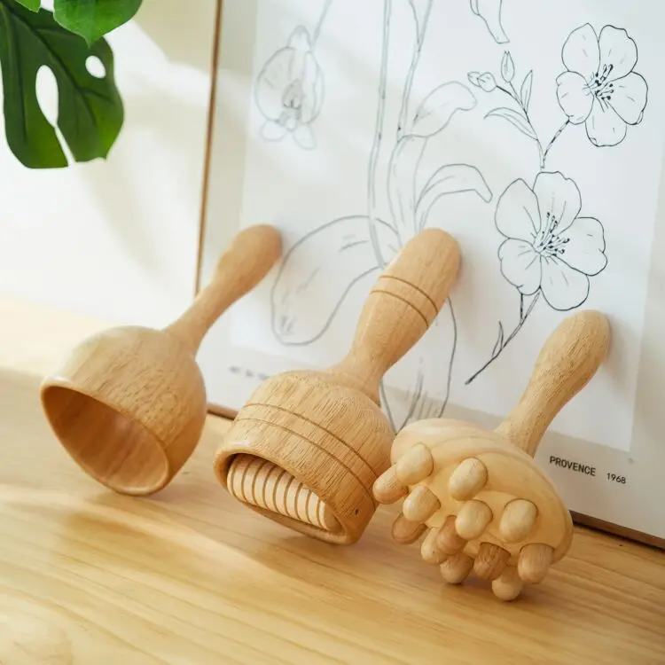 Manual Wood Acupuncture Massager for Whole Body and Foot Spa Therapy Wooden Beat Tool for Face and Back Massage