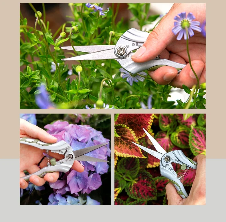 Hot Sale Garden Tree Cutting Tools Deluxe Anvil Bypass Pruners Fruit Snip Branch Scissors