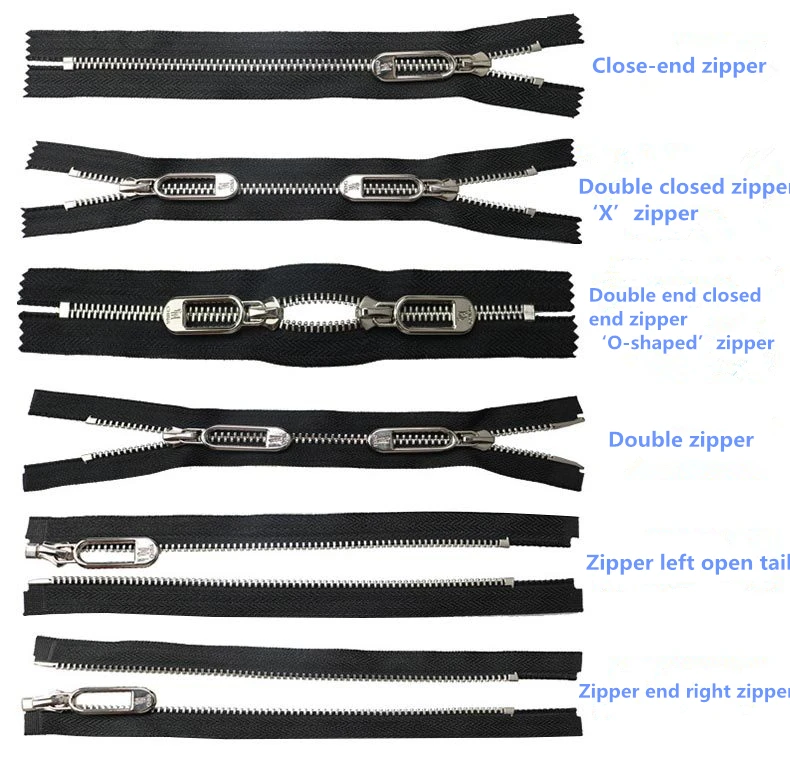 Double Customize Zip Open-End Two Way Zipper Metal Zippers For Sale
