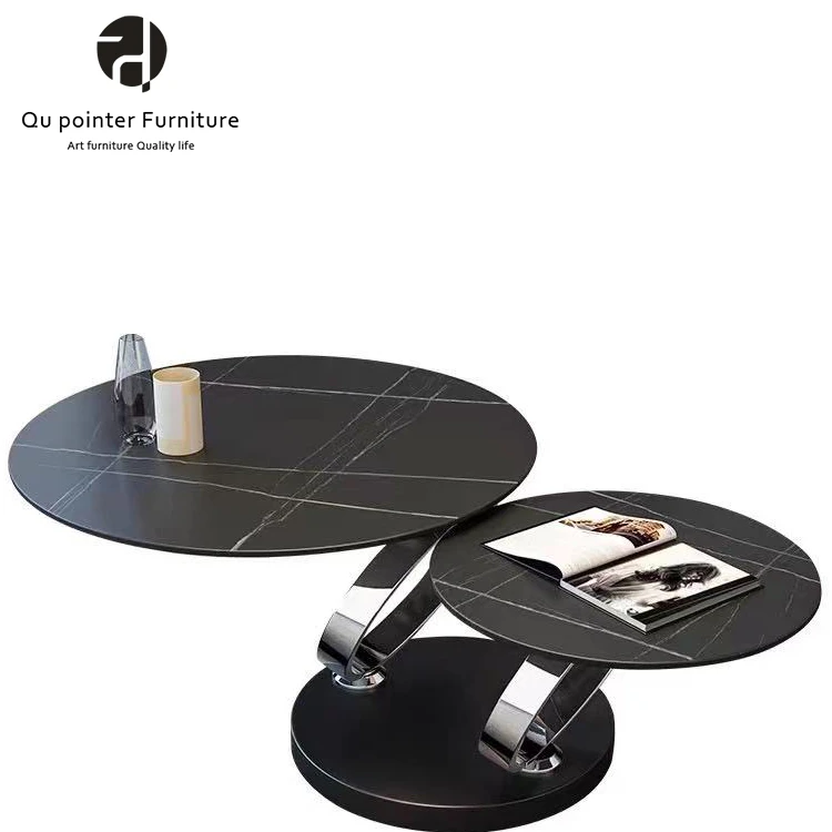 Легкий роскошный и простой журнальный столик из нержавеющей стали, современный журнальный столик
