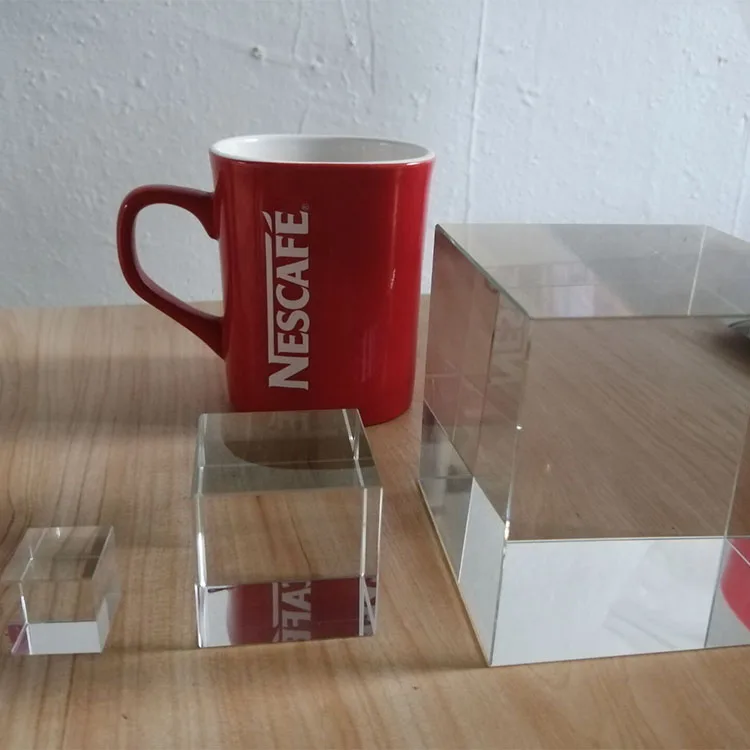 
 Сделанный на заказ прозрачный куб K9, высококачественный 3d лазерный кристаллический куб  