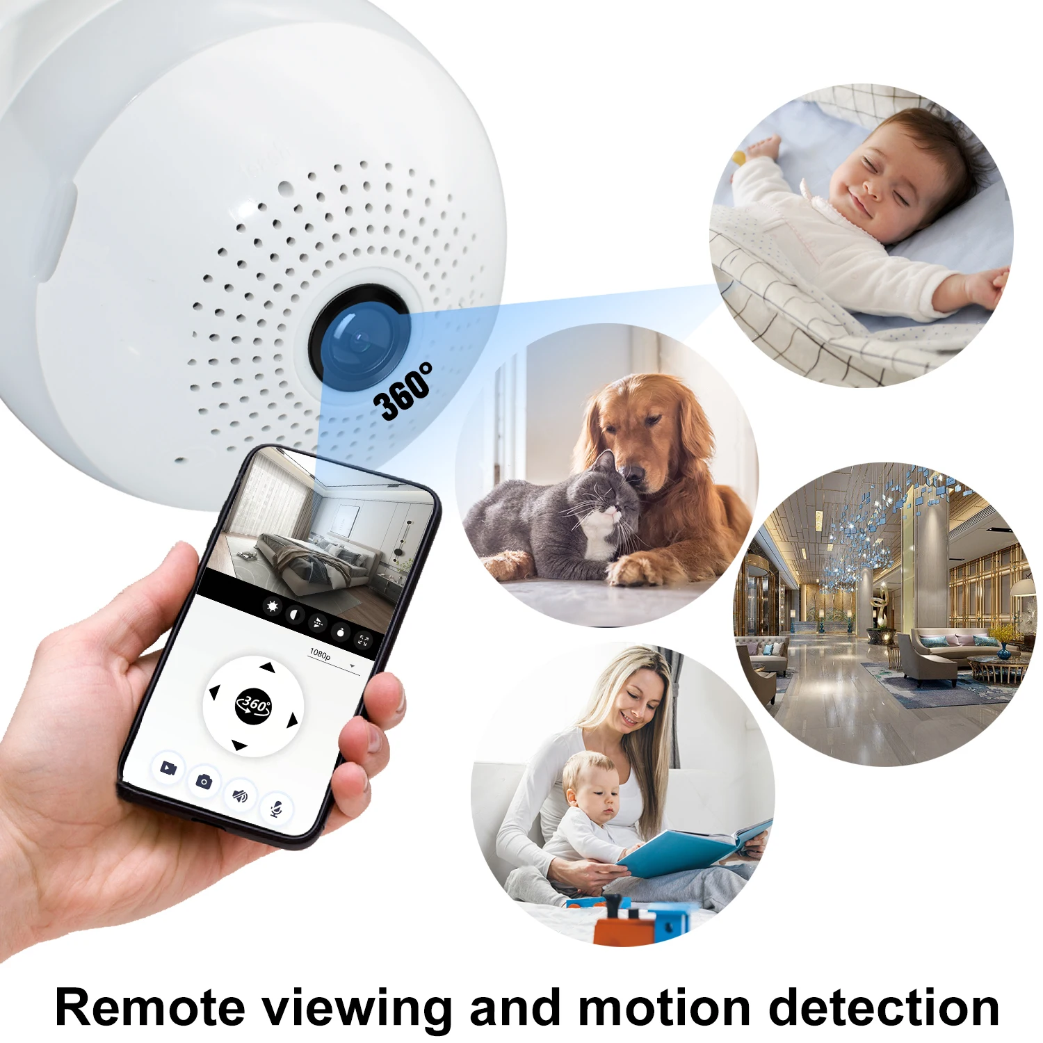 Hot Sale E27 Thread V380 Pro 360 Degree Fisheye Panoramic Camera Smart Video Wireless Wifi Hidden Spy CCTV Light Bulb Camera