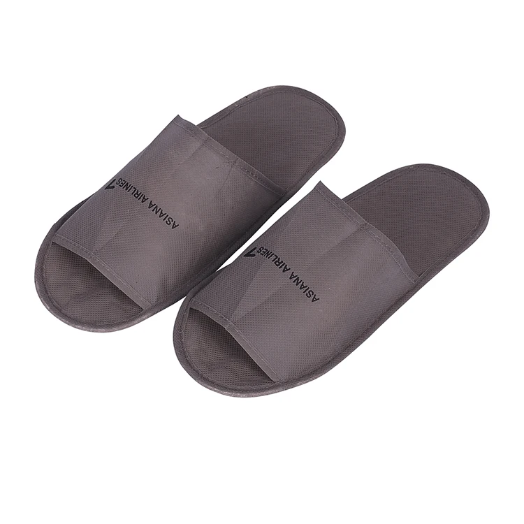 Online shop welcomed cooperation with various airlines different colors open toe of beautiful hotel slippers