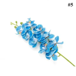 China Factory White Orchids 3D Printing Natural Single Stem Orchids Artificial Flowers Real Touch Phalaenopsis Orchid For Home