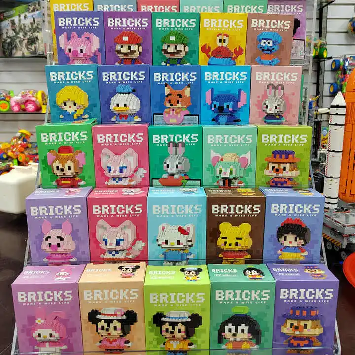 Bricks Models Set Individually Boxed Cube Plastic Building Block Toys Action Figure Mini Diamond Building Blocks Movie Mini