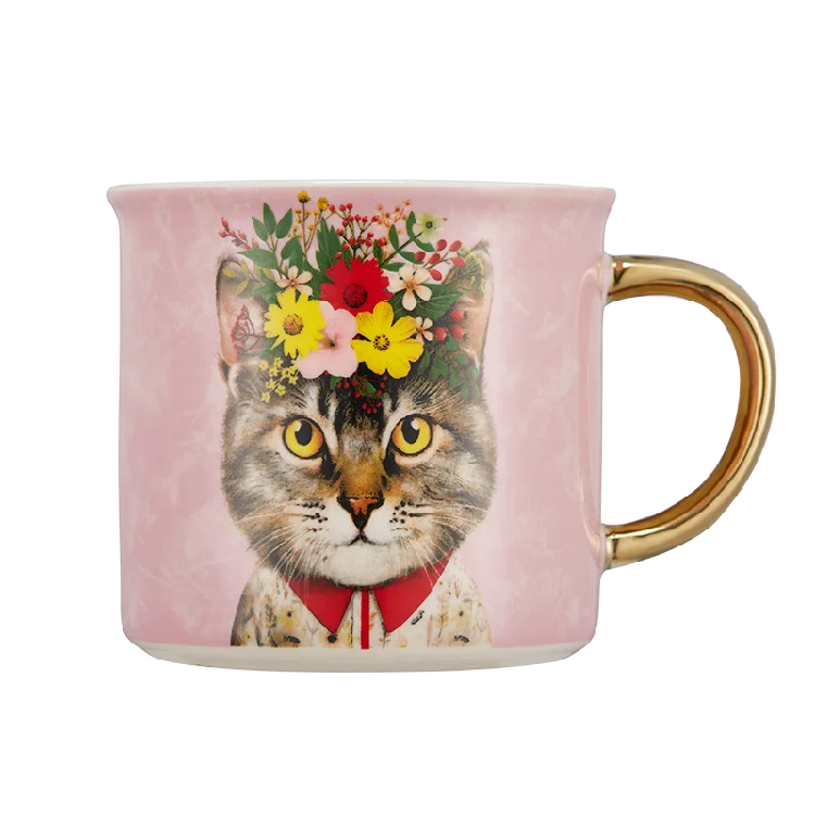 
430ml Large Drink Coffee Mugs Gift Set Animal Pattern Dog Cat Rabbit Ceramic Mug Espresso Cup 