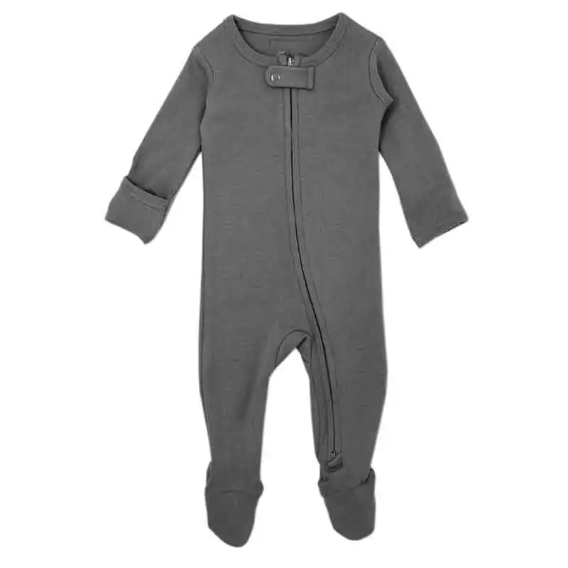 
100% organic cotton soft footed pajamas for babies baby boy bodysuits organic baby romper 