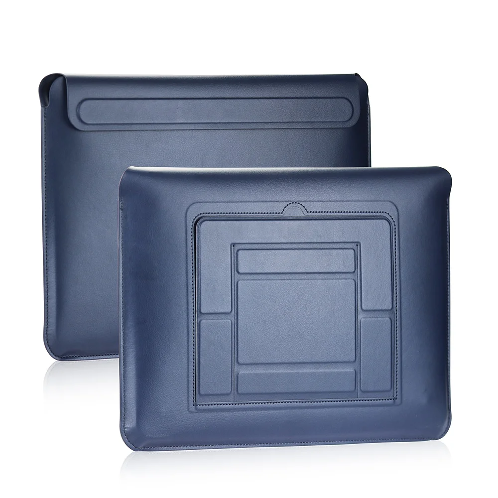 Waterproof Magnetic Stand Bracket PU Leather Laptop Case for Macbook Air 16 Inch Protective Multi-function Flip Laptop Case Bag